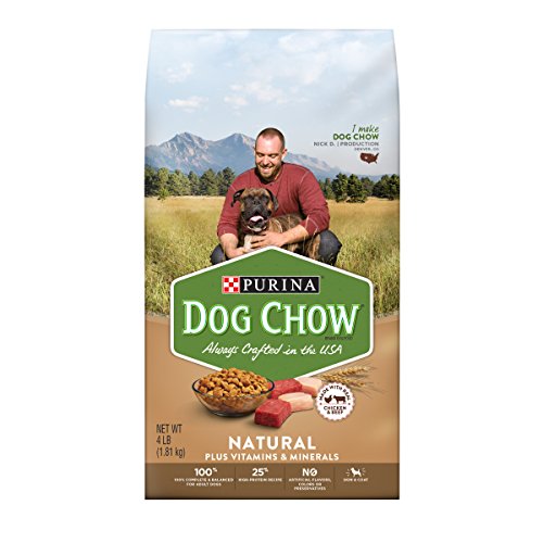 Product Cover Purina Dog Chow Natural, High Protein Dry Dog Food, Natural - 4 lb. Bag