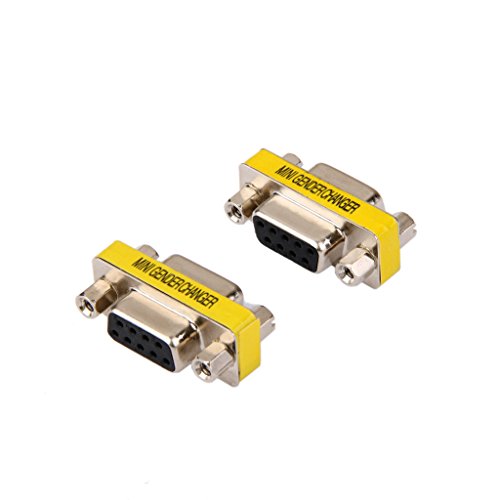 Product Cover Shivsoft 2pcs 9Pin RS232 DB9 Female to Female Serial Cable Gender Changer Adapter