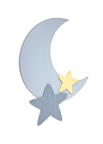 Product Cover Little Love by NoJo Separates Collection Star and Moon Shaped Wall Art, Grey