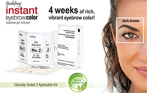 Product Cover Godefroy Instant Eyebrow Tint Botanicals 3 Applications Included, Dark Brown