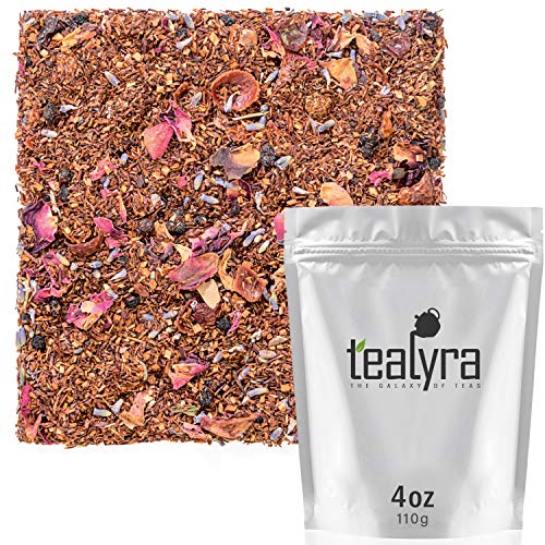 Product Cover Tealyra - Rooibos Roman Province - Red Bush - Lavender and Blueberries - Herbal Loose leaf Tea - Caffeine-Free - Relaxing Tea - All Natural - 110g (4-ounce)