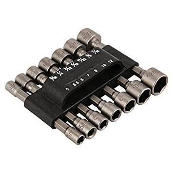 Product Cover XCSOURCE 14pcs Power Nut Driver Drill Bit Set Metric Socket Wrench Screw 1/4