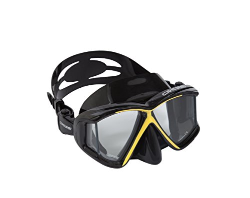 Product Cover Cressi Panoramic 4 Window Dive Mask - Black/Yellow