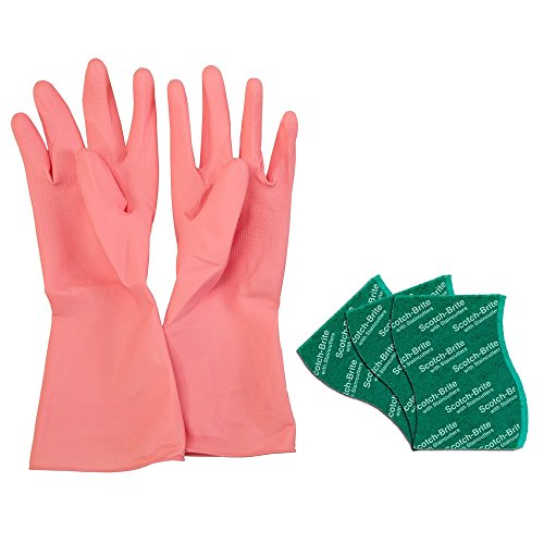 Product Cover Scotch-Brite Kitchen Gloves Large (1 unit) & Scrub Pad Large (3 units)