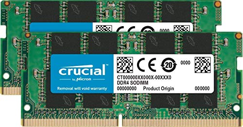 Product Cover Crucial 32GB Kit (16GBx2) DDR4 2400 MT/s (PC4-19200) DR x8 SODIMM 260-Pin Memory - CT2K16G4SFD824A
