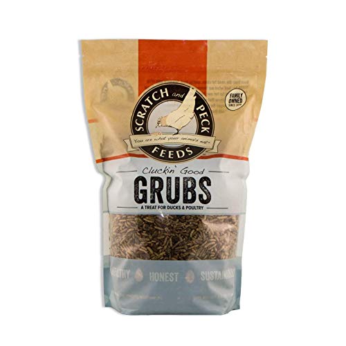 Product Cover Scratch and Peck Feeds - Cluckin' Good Grubs Tasty Treats for Chickens and Ducks - Dried Black Soldier Fly Larvae - 3.5-lbs