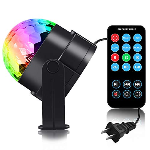Product Cover Sound Activated Party Light, Spriak Disco Light Disco Ball - Remote Control, 7 Modes - Best Dj Dance Lamp Strobe Lights for Birthday Xmas Festival Parties, Stage Bar Club Room House Karaoke Wedding