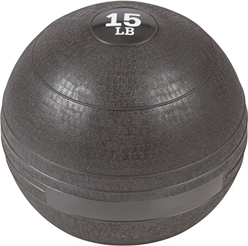 Product Cover Trademark Innovations Exercise Slam Medicine Ball (Gray, 15 Lbs.)