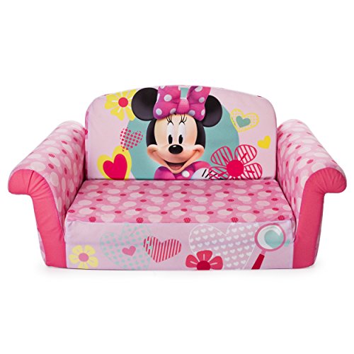 Product Cover Marshmallow Furniture, Children's 2 in 1 Flip Open Foam Sofa, Minnie Mouse, by Spin Master