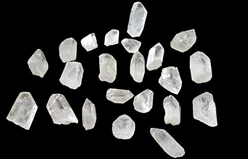 Product Cover JIC Gem 1 Lb Natural Clear Quartz Crystal Point About 2-4 cm Healing Crystal Cluster Helps Focus Energy Home Decoration