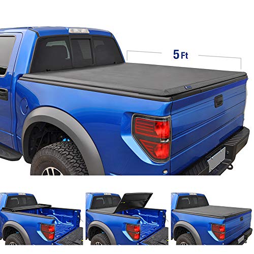 Product Cover Tyger Auto Top T3 Soft Tri-Fold Truck Tonneau Cover for 2015-2019 Chevy Colorado/GMC Canyon | Fleetside 5'2