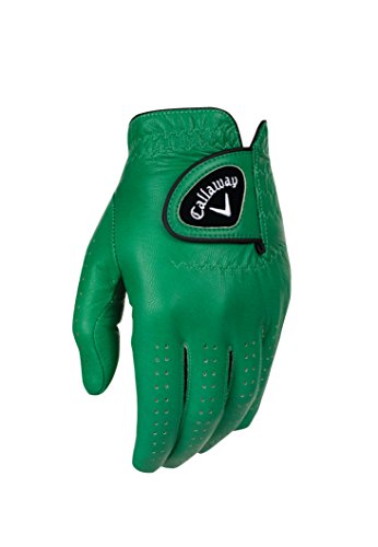 Product Cover Callaway Golf Men's OptiColor Leather Glove, Green, Cadet Medium/Large, Worn on Left Hand
