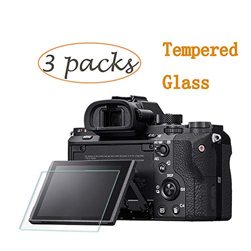 Product Cover PCTC Tempered Glass LCD Screen Protector Compatible for Sony Alpha a7II A7III A7IV a7SII a7SIII a7RII a7RIII a7RIV,RX100 RX100VII RX100VI RX100V RX100IV RX100III RX100II,A9 A9II,RX10II RX10III RX10IV,RX1R RX1RII Screen Protector(3 Packs)