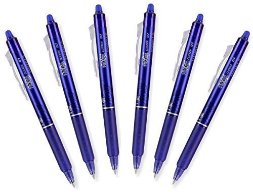 Product Cover Pilot FriXion Ball 0.7mm Erasable Gel Pens, Fine Point, Blue Ink, Pack Of 6