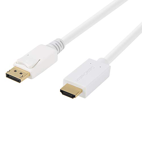 Product Cover CableCreation Active DP to HDMI Cable(DP1.2), 6ft DisplayPort to HDMI,4K x 2K & 3D Audio/Video, Eyefinity Multi-Screen Support,1.8M / White