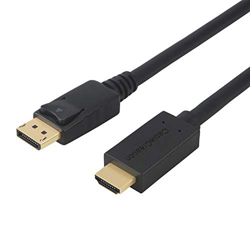 Product Cover Active DP to HDMI Cable(DP1.2), CableCreation 6ft DisplayPort to HDMI,4K x 2K & 3D Audio&Video, Eyefinity Multi-Screen Support,1.8M / Black