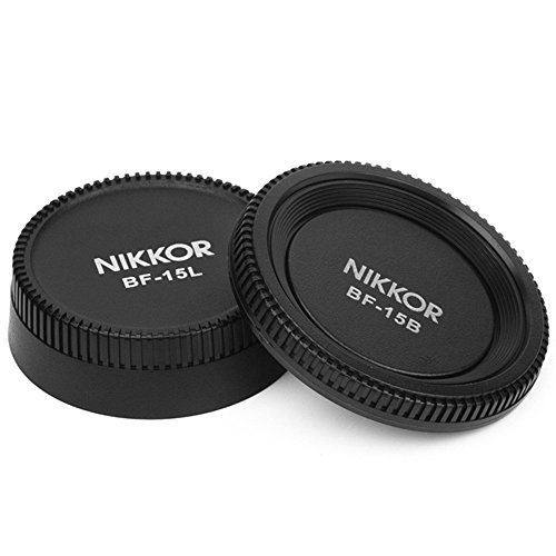 Product Cover Pixel BF-1A Lens Rear Plus Camera Body Cap for Nikon D90 D7000 D5000 D3100 D3000 D700 D200 D3 D2 D80 Nikkor Lenses,etc.