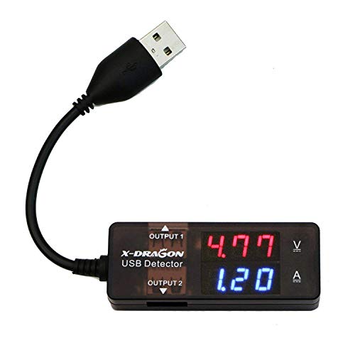 Product Cover USB Meter X-DRAGON Digital Multimeter USB 2.0,Multifunctional Electrical Tester Capacity Voltage, Current Power Meter Detector Reader with Dual USB Ports,LED Display,7 Modes[Upgraded]