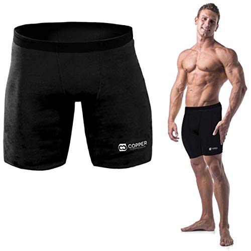 Product Cover Copper Compression Recovery Shorts, Underwear, Tights, Boxer Briefs Fit for Men Black