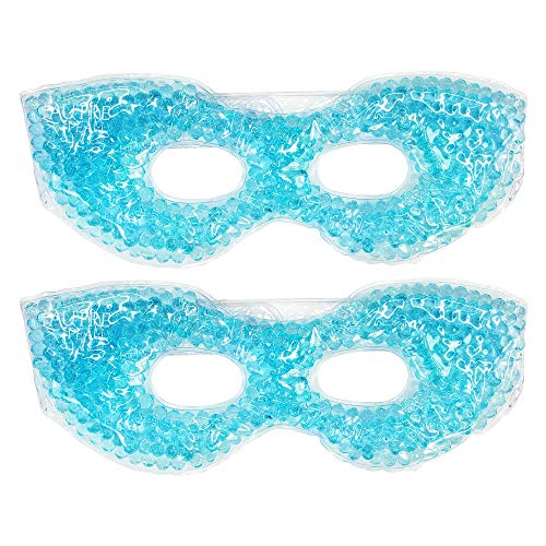 Product Cover Redesigned Therapeutic Spa Gel Bead Eye Mask - Hot or Cold Reusable Ice Packs with Flexible Beads - Compress Therapy for Puffy Eyes, Dark Circles, Headaches, Migraines, Stress Relief, Facial Pain