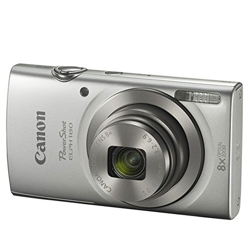 Product Cover Canon PowerShot ELPH 180 Digital Camera w/ Image Stabilization and Smart AUTO Mode (Silver), 0.90in. x 3.70in. x 2.10in. - 1093C001