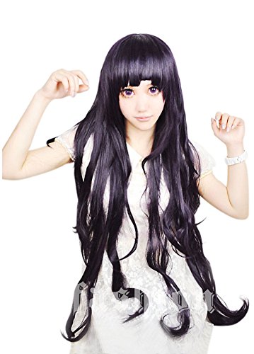 Product Cover Cf-fashion Danganronpa Mikan Tsumiki Cosplay Wig Costume Dark Purple + Free Wig Cap by Cfalaicos