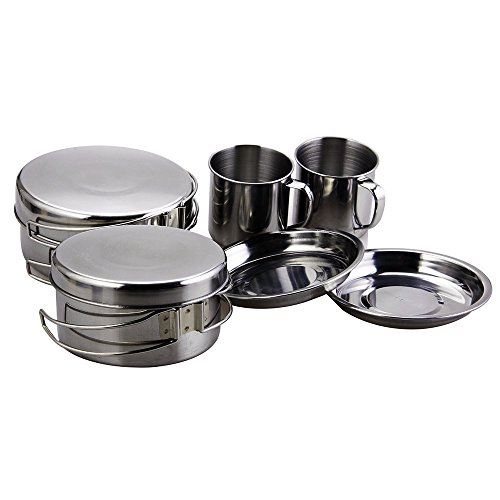 Product Cover BeGrit Backpacking Camping Cookware Picnic Camp Cooking Cook Set for Hiking (8pcs/Set, 410 Stainless Steel)