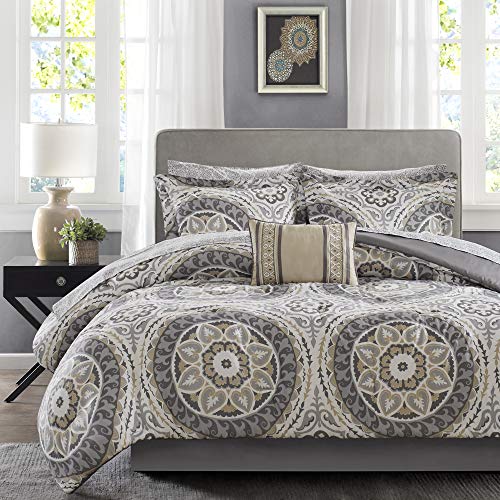 Product Cover Madison Park MPE10-152 Essentials Serenity Complete Bed and Sheet Set Queen Taupe