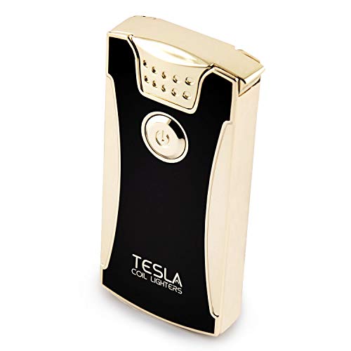 Product Cover Tesla Coil LightersTM USB Rechargeable Windproof Dual Arc Lighter (Gold)