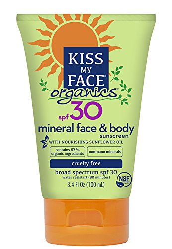 Product Cover Kiss My Face Body & Face Mineral SPF 30 Natural Organic Sunscreen, 3.4 Ounce