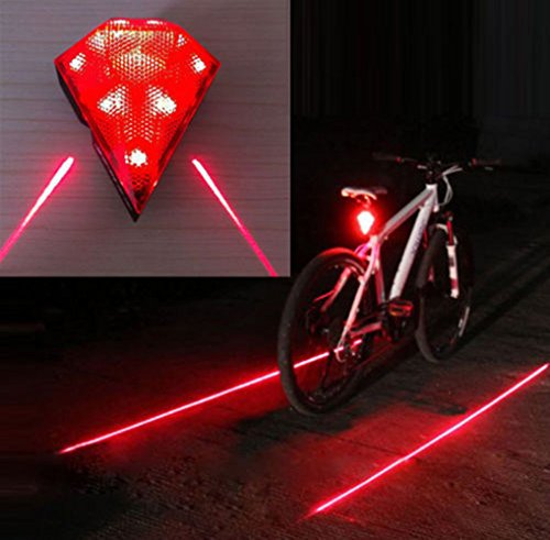 Product Cover Cycling Bicycle Bike Rear Tail Safety Warning 8 LED+ 2 Laser Flashing Lamp Light