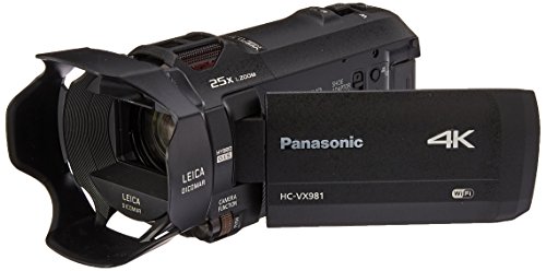 Product Cover Panasonic 4K Ultra HD Video Camera Camcorder HC-VX981K, 20X Optical Zoom, 1/2.3-Inch BSI Sensor, HDR Capture, Wi-Fi Smartphone Multi Scene Video Capture (Black)