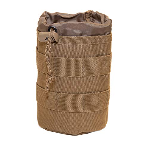 Product Cover Tactical Baby Gear Bottle Pouch 2.0 Thermal Insulated MOLLE Drawstring Open Top (Coyote Brown)