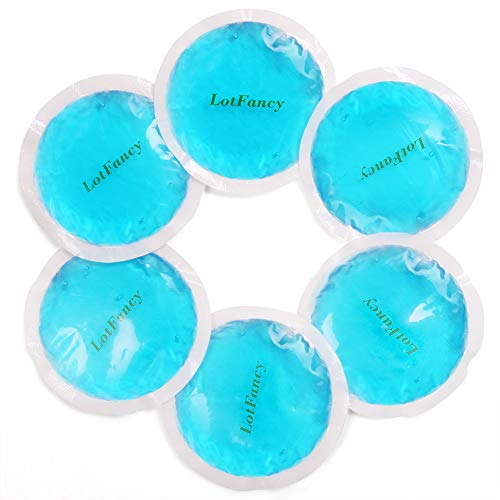Product Cover LotFancy Reusable Gel Ice Pack for Hot Cold Therapy, 6PCS Small Heating Cooling Pad for Tired Eyes, Breastfeeding, Wisdom Teeth, Kids Injuries, Sinus Relief, First Aid, Muscle & Joint Pain, Arthritis