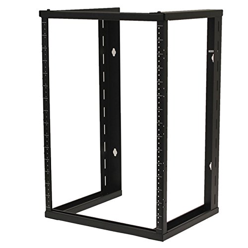 Product Cover NavePoint 15U Wall Mount Open Frame 19 Inch Server Equipment Rack Threaded 16 inch Depth Black