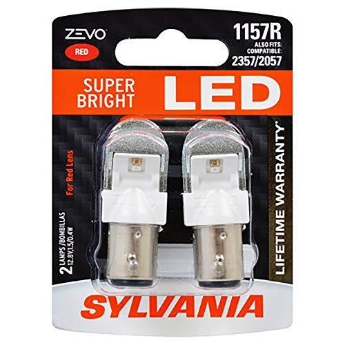Product Cover SYLVANIA ZEVO 1157 Red LED Bulb, (Contains 2 Bulbs)