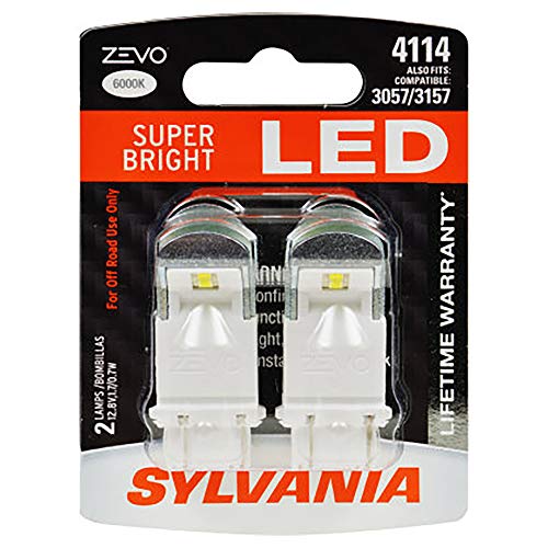 Product Cover SYLVANIA - 4114 ZEVO LED White Bulb - Bright LED Bulb, Ideal for Daytime Running Lights (DRL) and Back-Up/Reverse Lights (Contains 2 Bulbs)