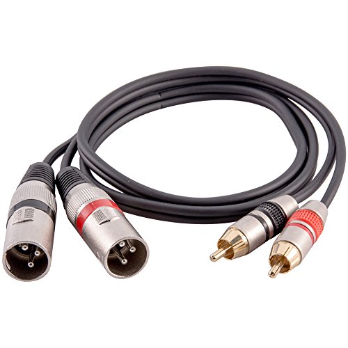 Product Cover Seismic Audio 3 Foot XLR Dual Male Patch Cable-2-XLRM to 2-RCA Audio Cord (SAXFRM-2X3)