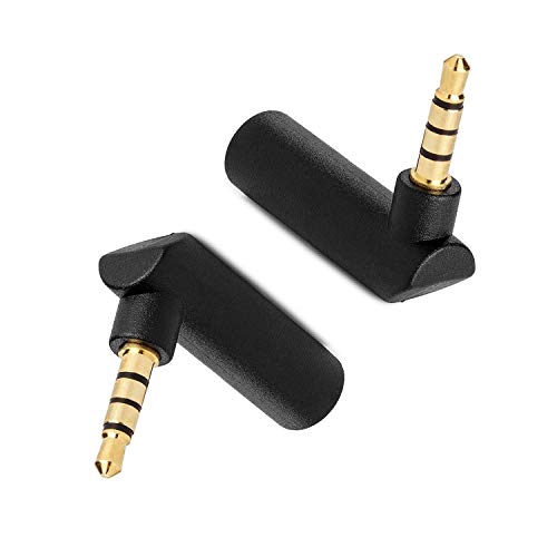 Product Cover Audio Adapter, Vandesail 90° Right Angle Stereo Headphone Adapters 3.5mm Male to Female Jack Gold Plated Plug