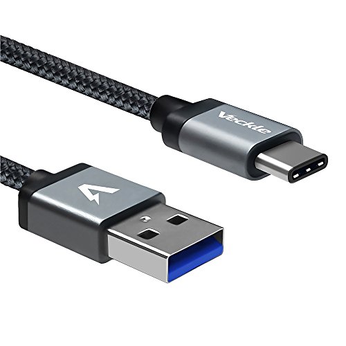 Product Cover USB C, Veckle Type C to USB 3.0 (USB 3.1 Gen 1) 6.6 Ft Braided USB C Cable for Apple Macbook 12