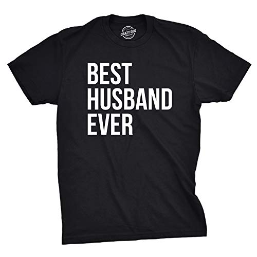 Product Cover Mens Best Husband Ever T Shirt Funny Saying Novelty Tee Gift for Dad Cool Humor (Black) - XXL