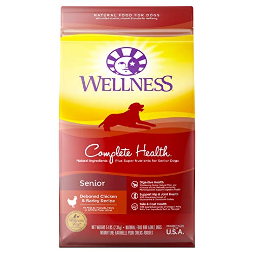 Product Cover Wellness Complete Health Natural Dry Senior Dog Food, Chicken & Barley, 5-Pound Bag