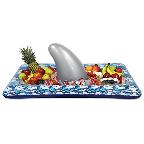 Product Cover Beistle 52135 Inflatable Shark Buffet Cooler, Multicolored