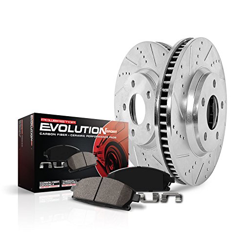 Product Cover Power Stop K6562 Rear Brake Kit with Drilled/Slotted Brake Rotors and Z23 Evolution Ceramic Brake Pads
