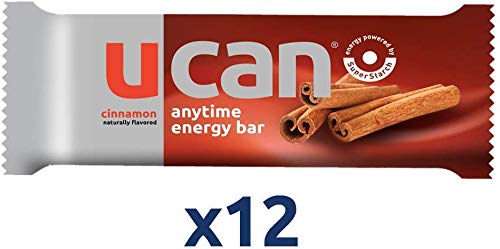 Product Cover UCAN Energy Bars with Whey Protein and SuperStarch - Gluten Free Keto Friendly Snack for Running, Lifting, Cycling, Triathlon and Swimming, Cinnamon, 12 Pack