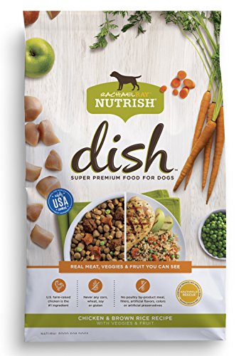 Product Cover Rachael Ray Nutrish Dish Premium Natural Dry Dog Food, Chicken & Brown Rice Recipe with Veggies & Fruit, 3.75 Lbs