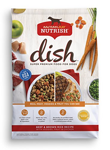 Product Cover Rachael Ray Nutrish Dish Premium Natural Dry Dog Food, Beef & Brown Rice Recipe with Veggies, Fruit & Chicken, 3.75 Lbs