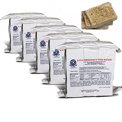 Product Cover S.O.S. Rations Emergency 3600 Calorie Food Bar - 3 Day / 72 Hour Package with 5 Year Shelf Life- 5 Packs