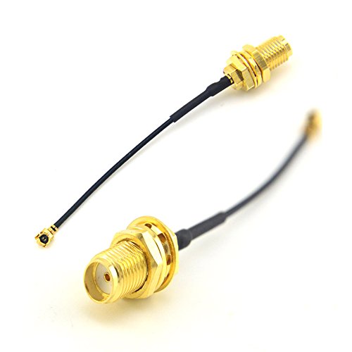 Product Cover onelinkmore RF Connector Pigtail Cable SMA Female Bulkhead to U.fl/ipx Extension Cable 1.13 Cable 5cm Pack of 2