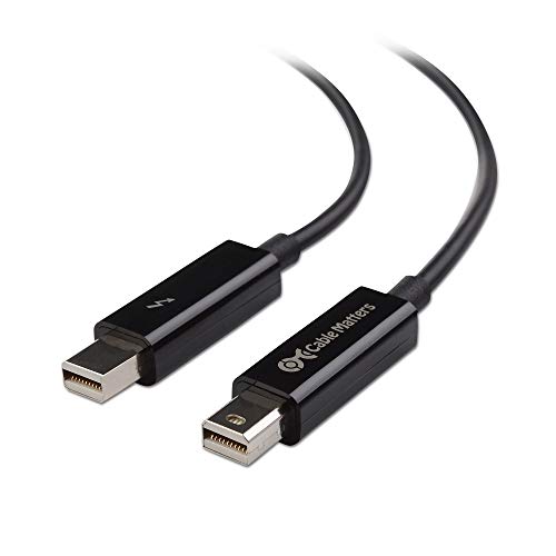 Product Cover Cable Matters Certified Thunderbolt Cable (Thunderbolt 2 Cable) in Black 9.8 Feet